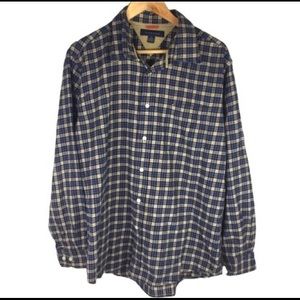 TOMMY HILFIGER Plaid Flannel Button Down Shirt | L